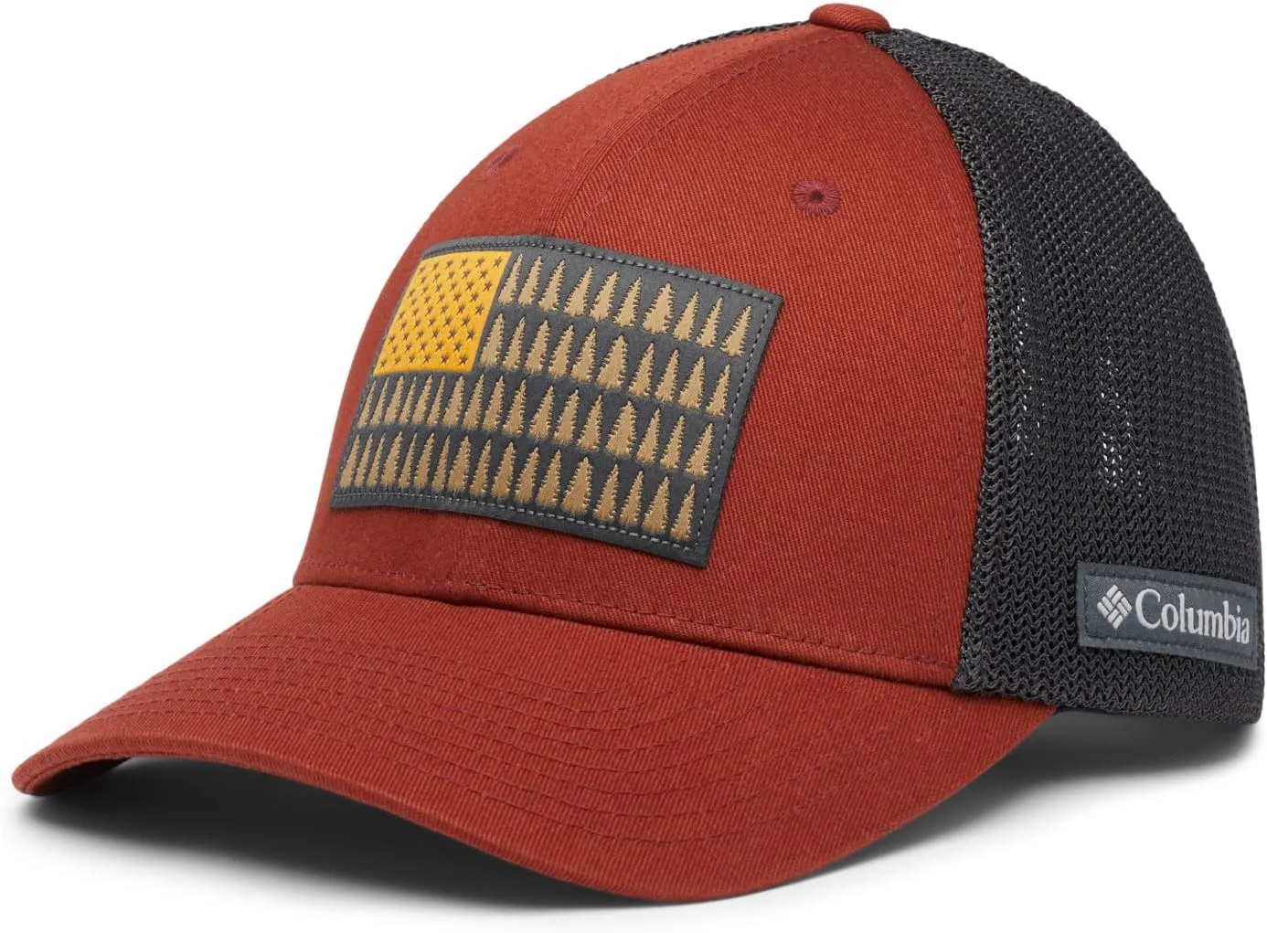 Columbia Unisex-Adult Tree Flag Mesh Ball Cap - High Crown