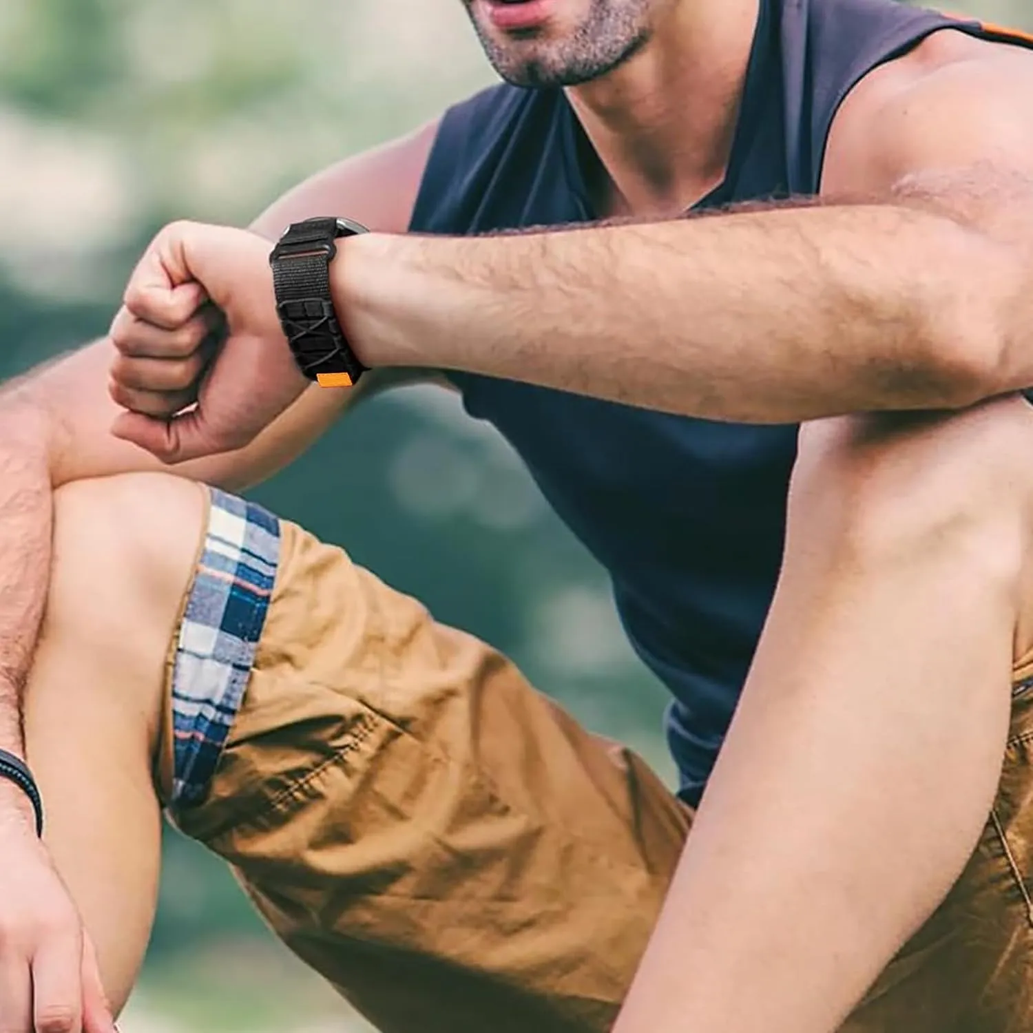 Compatible with Anyloop Smartwatch Bands, Lamshaw 22mm Rugged Nylon Sports Strap with Woven Loop Design Compatible with Anyloop CW01/LA32/ALW47/V3SA Smartwatch