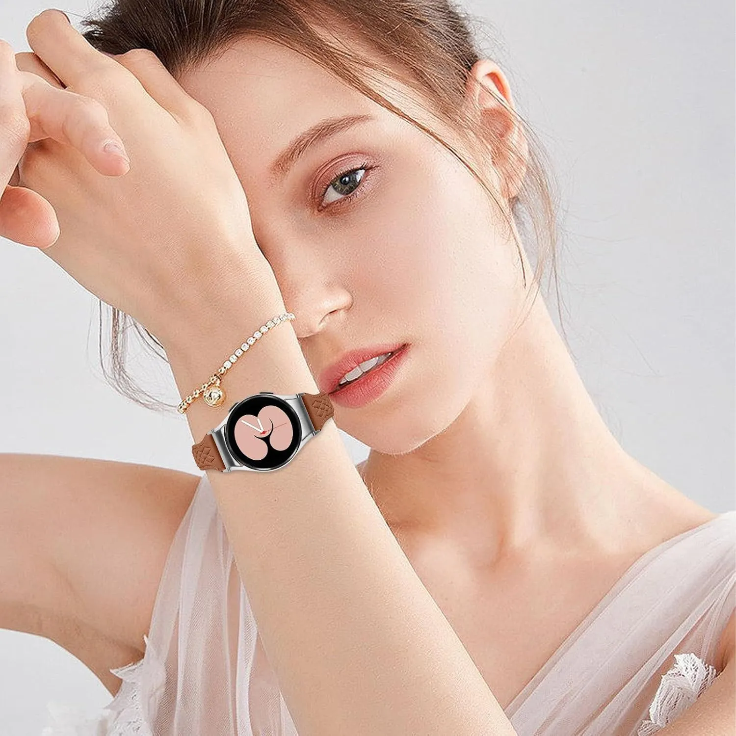 Compatible With Galaxy watch 5 40 mm 44mm Band Replacement, Watch Strap Adjustable Business Watch Replacement Band for Galaxy Watch 4 Classic 42mm 46mm/Watch 5 Pro 45mm