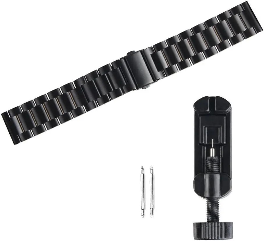 Compatible with SKG GT5 Smart Watch Bands, Stainless Steel Metal Replacement Strap Bracelet Compatible with SKG V7-2 1.95", GT5 Smart Watch