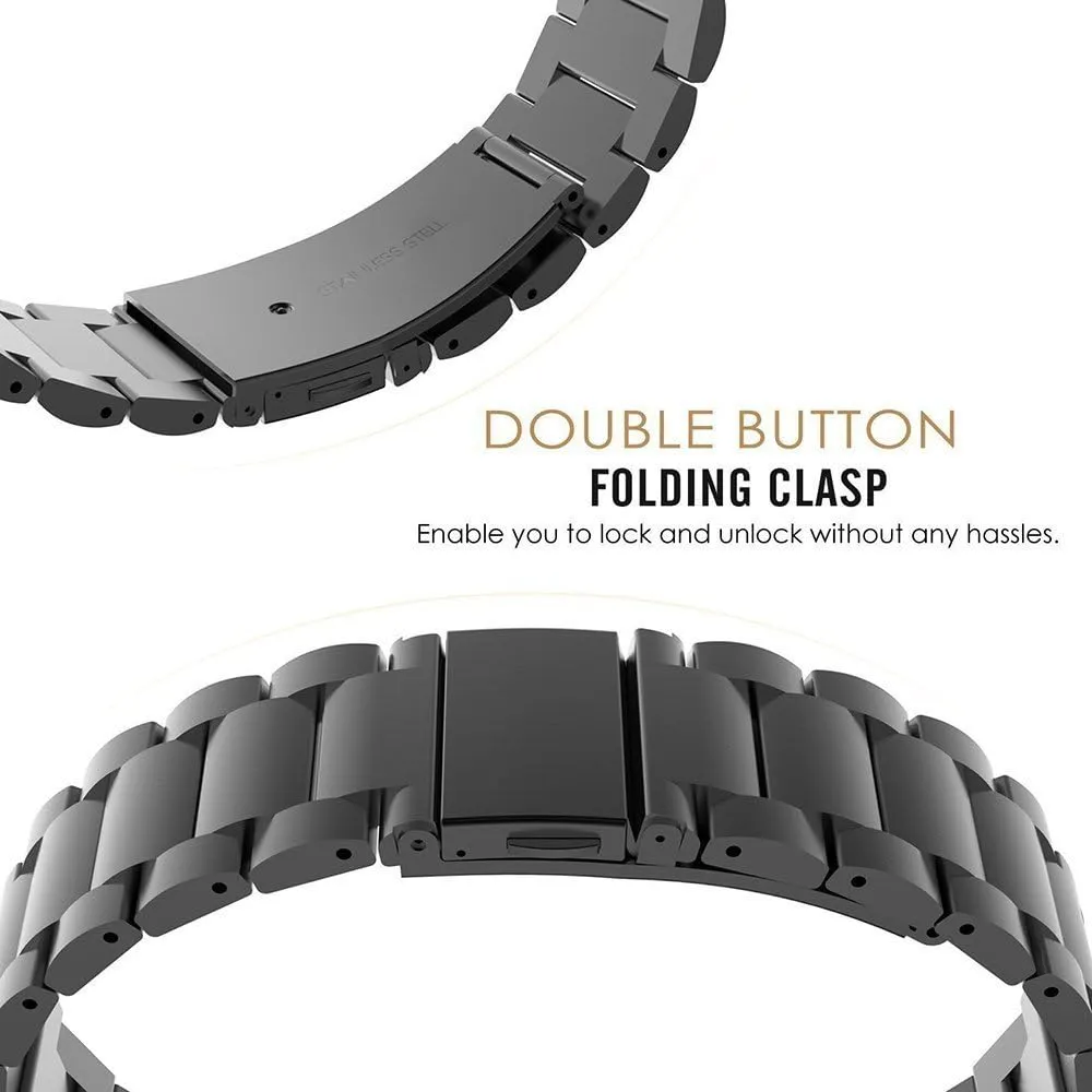 Compatible with SKG GT5 Smart Watch Bands, Stainless Steel Metal Replacement Strap Bracelet Compatible with SKG V7-2 1.95", GT5 Smart Watch