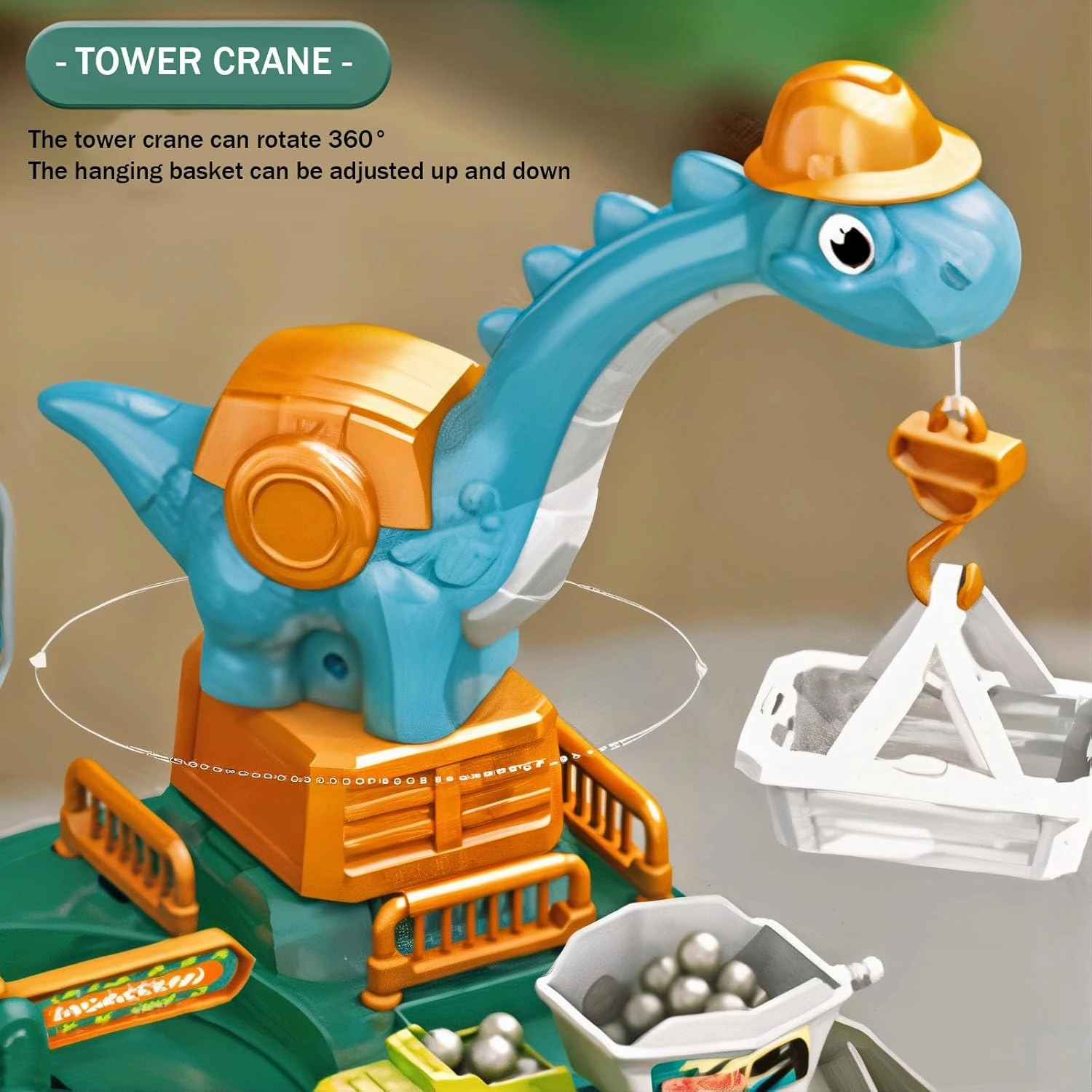 Construction Vehicle Toys Race Car Track for Kids Age 3-8 Train Set Best Birthday Gift with 4 Mini Engineering Cars