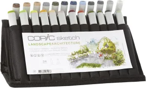 COPIC Sketch Marker 24pc Landscape Architecture Wallet | Non-toxic and Alcohol-based ink | Perfect for Coloring, Drawing, Sketching, Card Making, and Illustration - Ideal for Adults and Kids
