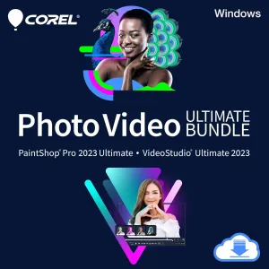 Corel Photo Video Ultimate Bundle 2023 | PaintShop Pro 2023 Ultimate and VideoStudio Ultimate 2023 | Powerful Photo and Video Editing Software [PC Download]