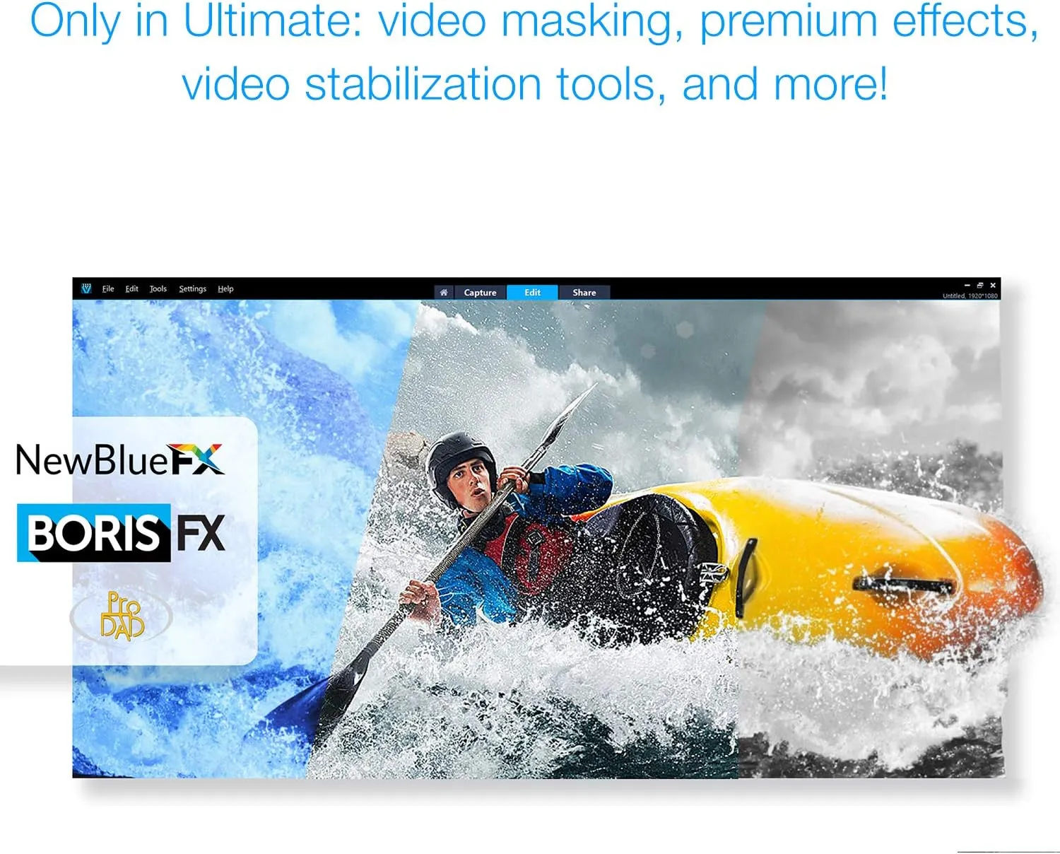Corel VideoStudio Ultimate 2020 - Video & Movie Editing Software - Slideshow Maker, Screen Recorder, DVD Burner - Premium Effects from NewBlueFX, Boris FX, ProDAD - Free PhotoMirage Express [PC Download][OLD VERSION]