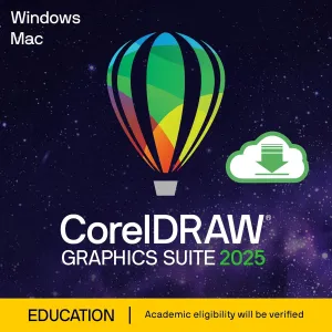CorelDRAW Graphics Suite 2025 | Education Edition | Graphic Design Software for Professionals | Vector Illustration, Layout, and Image Editing [PC/Mac Download]