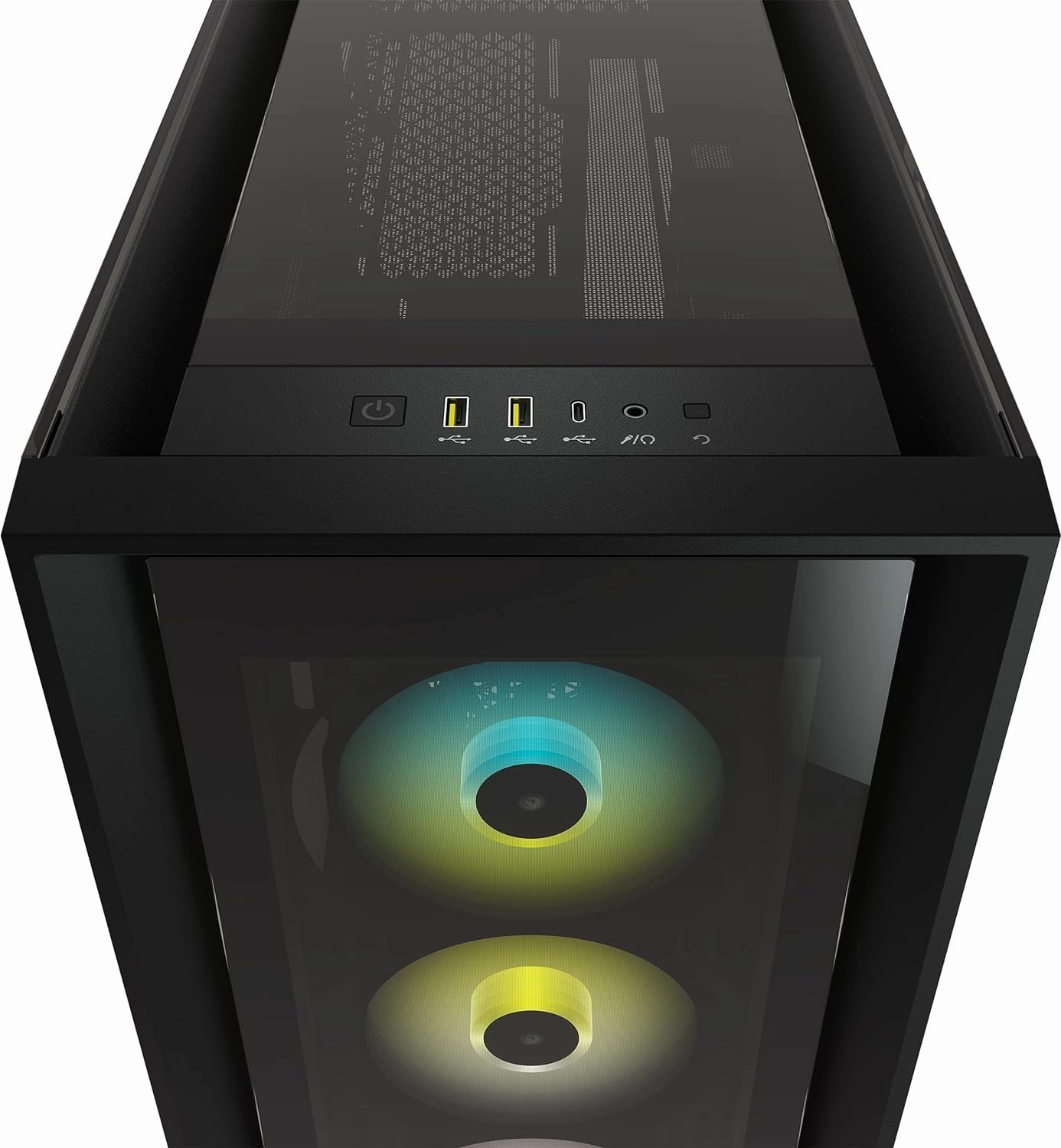 Corsair iCUE 5000X RGB Tempered Glass Mid-Tower ATX PC Smart Case - Black