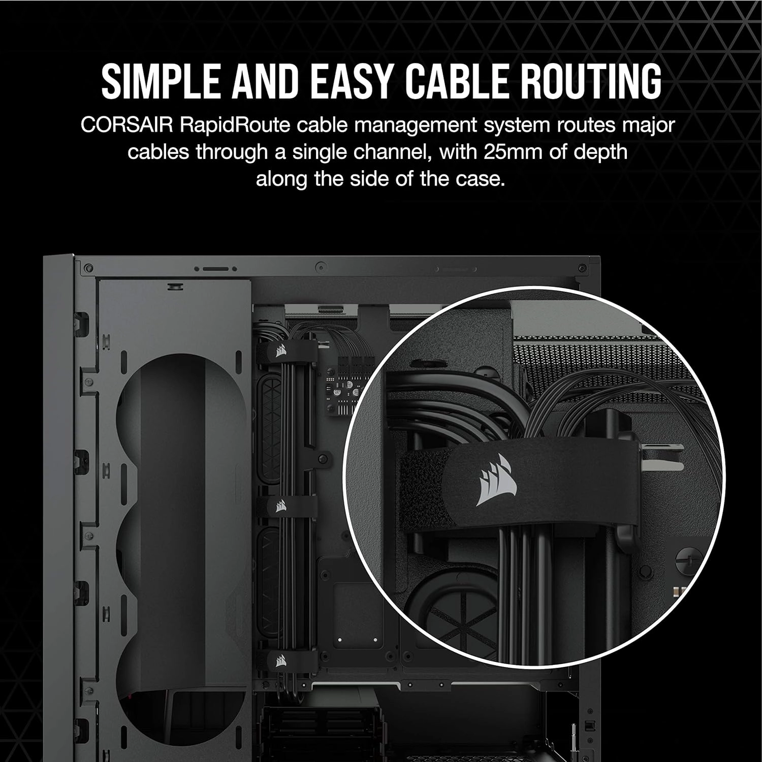 Corsair iCUE 5000X RGB Tempered Glass Mid-Tower ATX PC Smart Case - Black