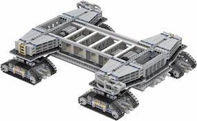 Crawler Transporter Carry Vehicle Model for Saturn V Launch Pad 2365 Pieces MOC for Age 18 