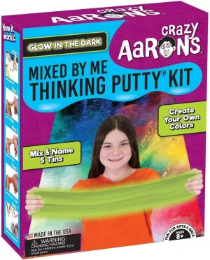 Crazy Aaron's Thinking Putty for Kids - DIY Special Effects Putty Kit (6 Putties Included)- Glow-In-The-Dark, Sparkle, Heat-Sensitive - Includes Colored Pencils and Instructional Mat - Never Dries Out