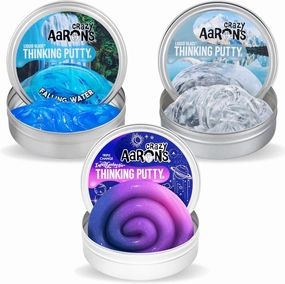 Crazy Aaron's Intergalactic Color Changing & Crystal Clear Thinking Putty Bundle