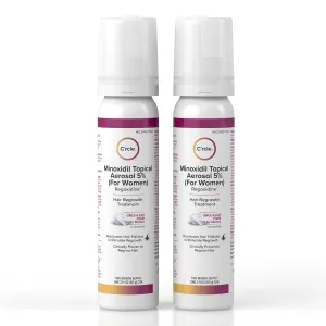 C'rcle Minoxidil for Women 5% Foam - Helps Restore Top of Scalp Hair Loss and Support Hair Growth for Women, Regrowth with Unscented Topical Treatment for Thinning Hair (5% Foam 4-Month Supply)