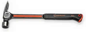 Crescent Steel Milled-Face Framing Hammer - Claw Hammer with Vibeguard Technology & Magnetic Nail Starter - 28 oz - CHSFRM23