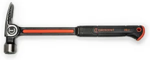 Crescent Steel Milled-Face Framing Hammer - Claw Hammer with Vibeguard Technology & Magnetic Nail Starter - 28 oz - CHSFRM23