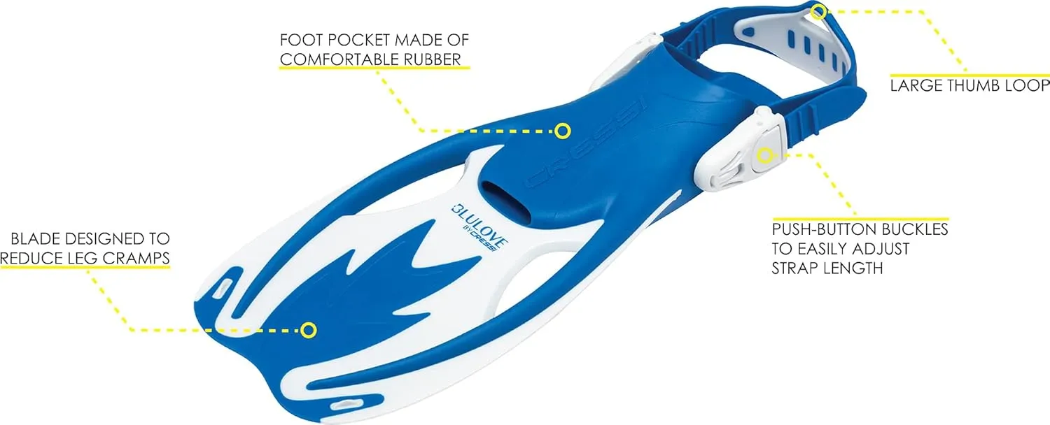 Cressi Junior Snorkeling Kit for Kids Aged 5 to 15 - Full Face Mask   Adjustable Fins   Lightweight Colorful Equipment - Baron Jr & Rocks Set: Made in Italy