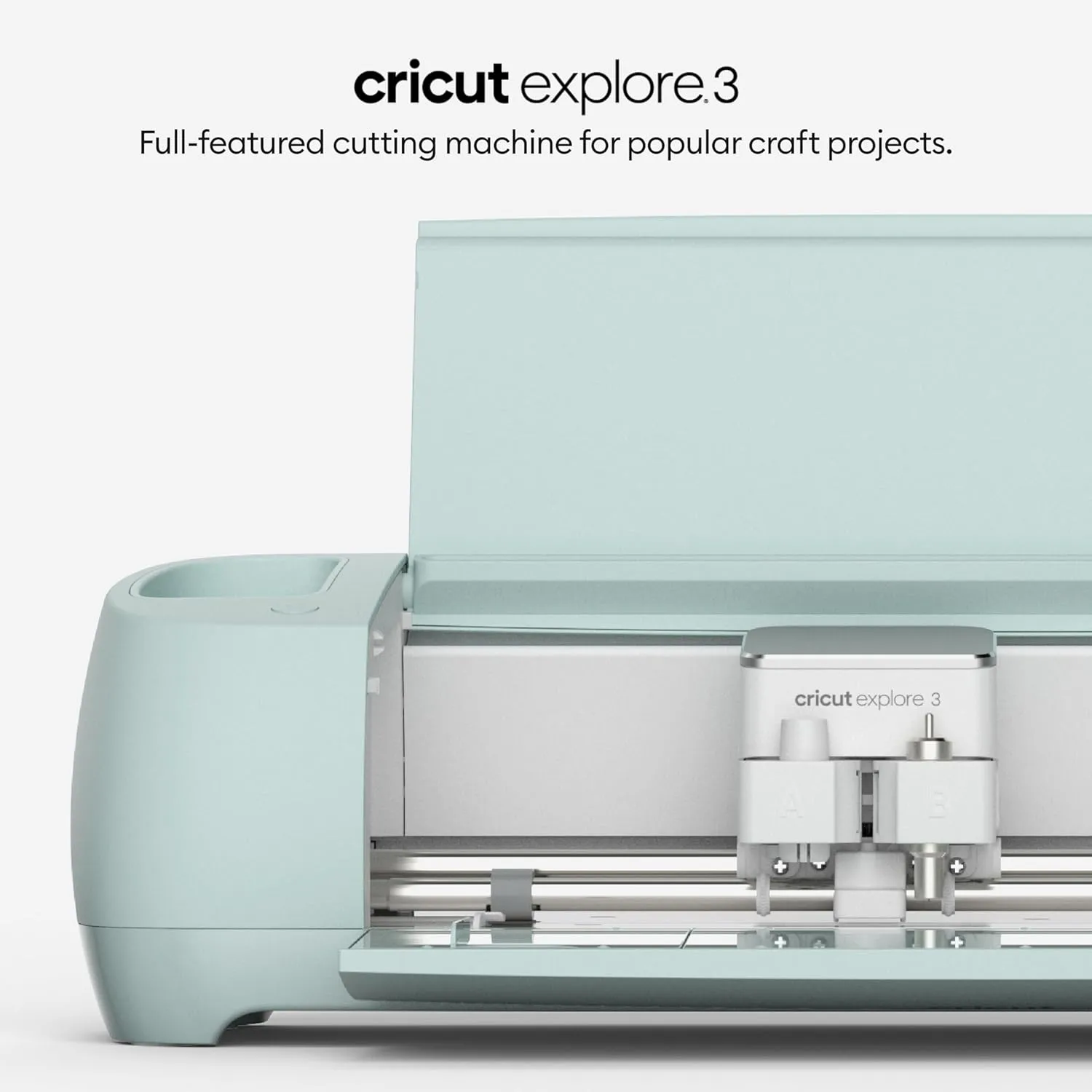 Cricut Explore 3 & Digital Content Library Bundle - Includes 30 Images in Design Space App - 2X Faster DIY Cutting Machine for All Crafts, Cuts 100  Materials Blue