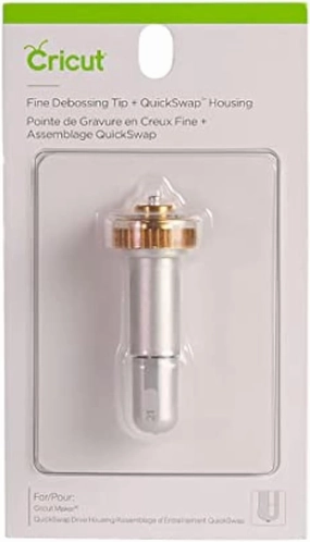 Cricut Fine Debossing Tip   QuickSwap Housing, Tip with Rolling Debossing Ball, Deboss Designs on Thick Foil, Cardstock & More, for Personalized Crafts, Compatible with Cricut Maker Cutting Machine