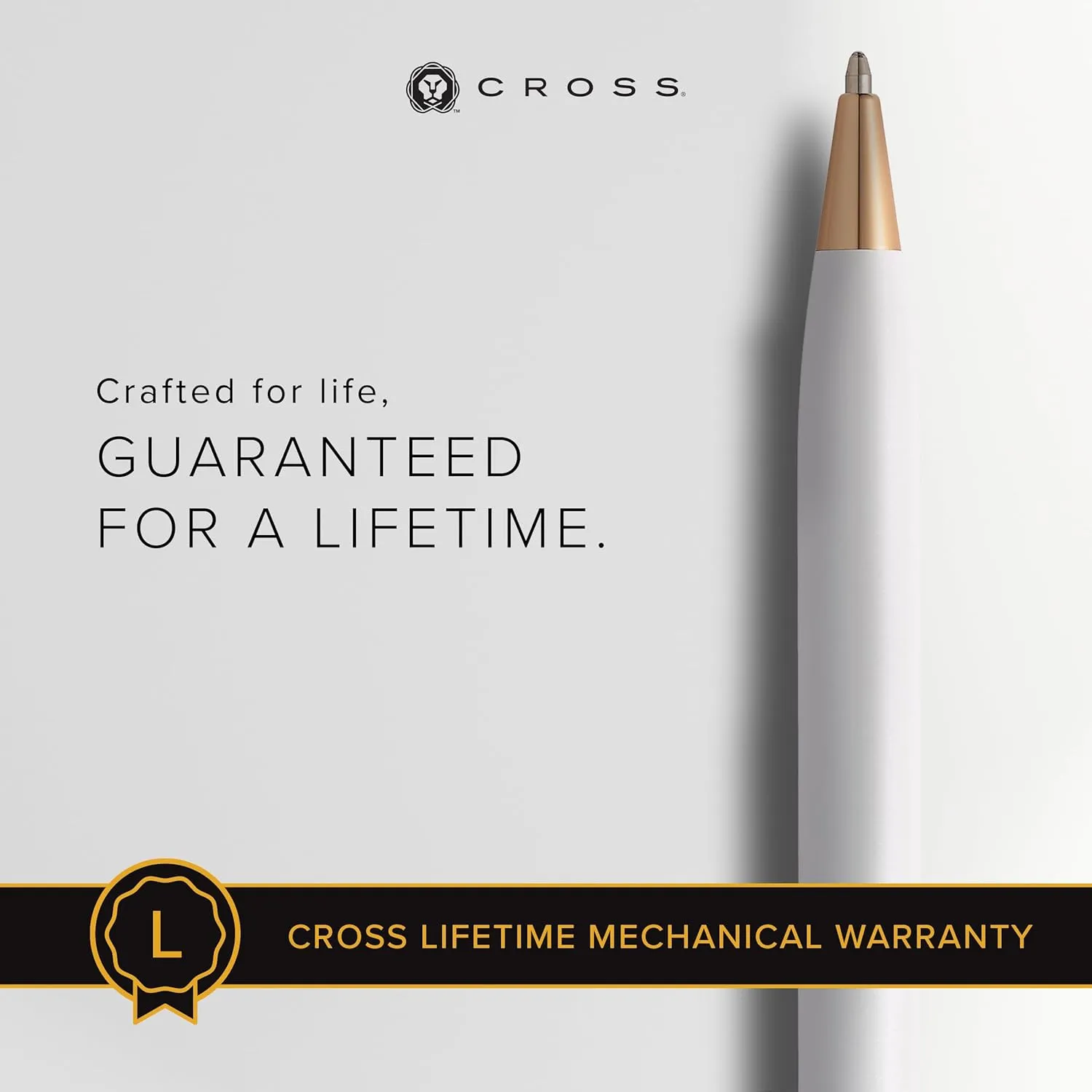 Cross Century II Refillable Ballpoint Pen Presented in a Luxury Gift Box - Medium Point, Black Ink, Pearlescent White