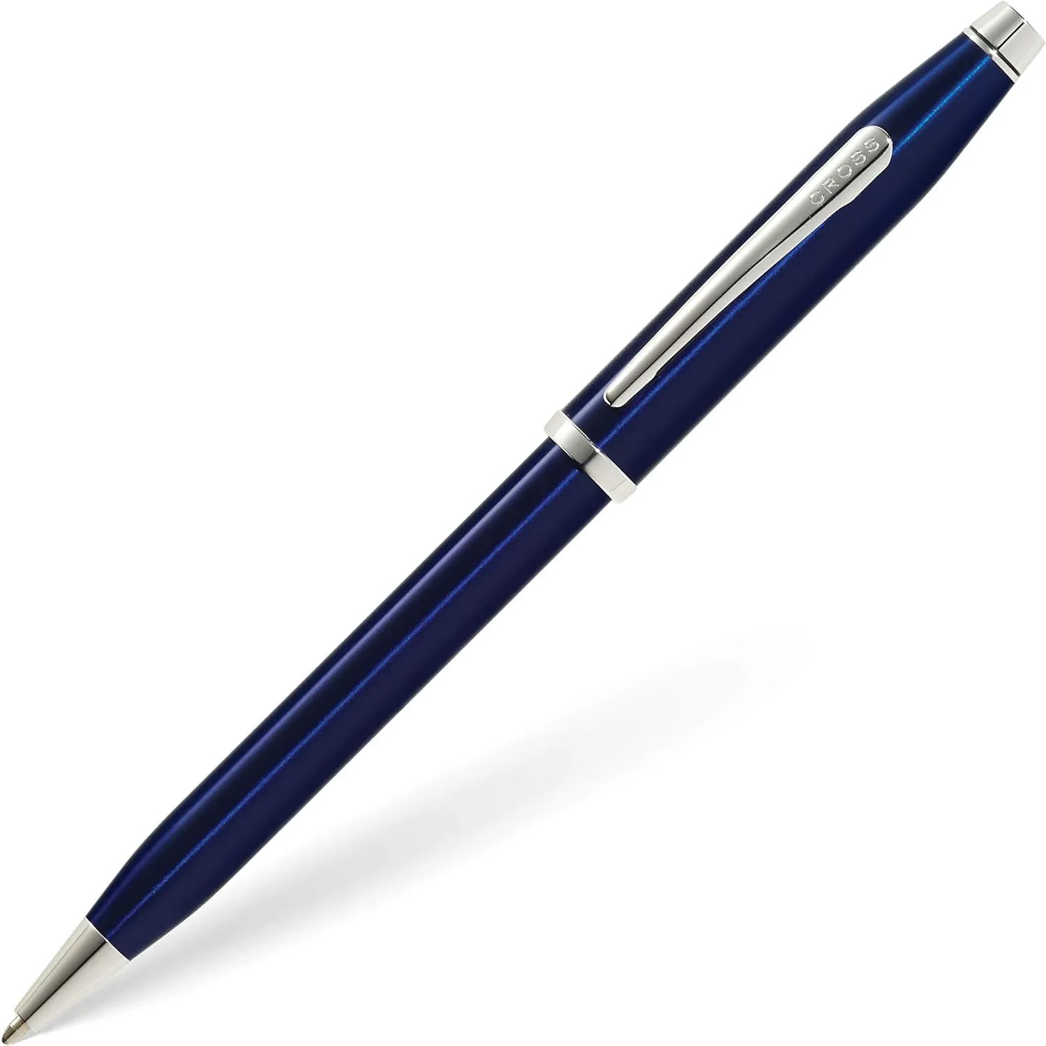 Cross Century II Refillable Ballpoint Pen Presented in a Luxury Gift Box - Medium Point, Black Ink, Translucent Blue & Chrome