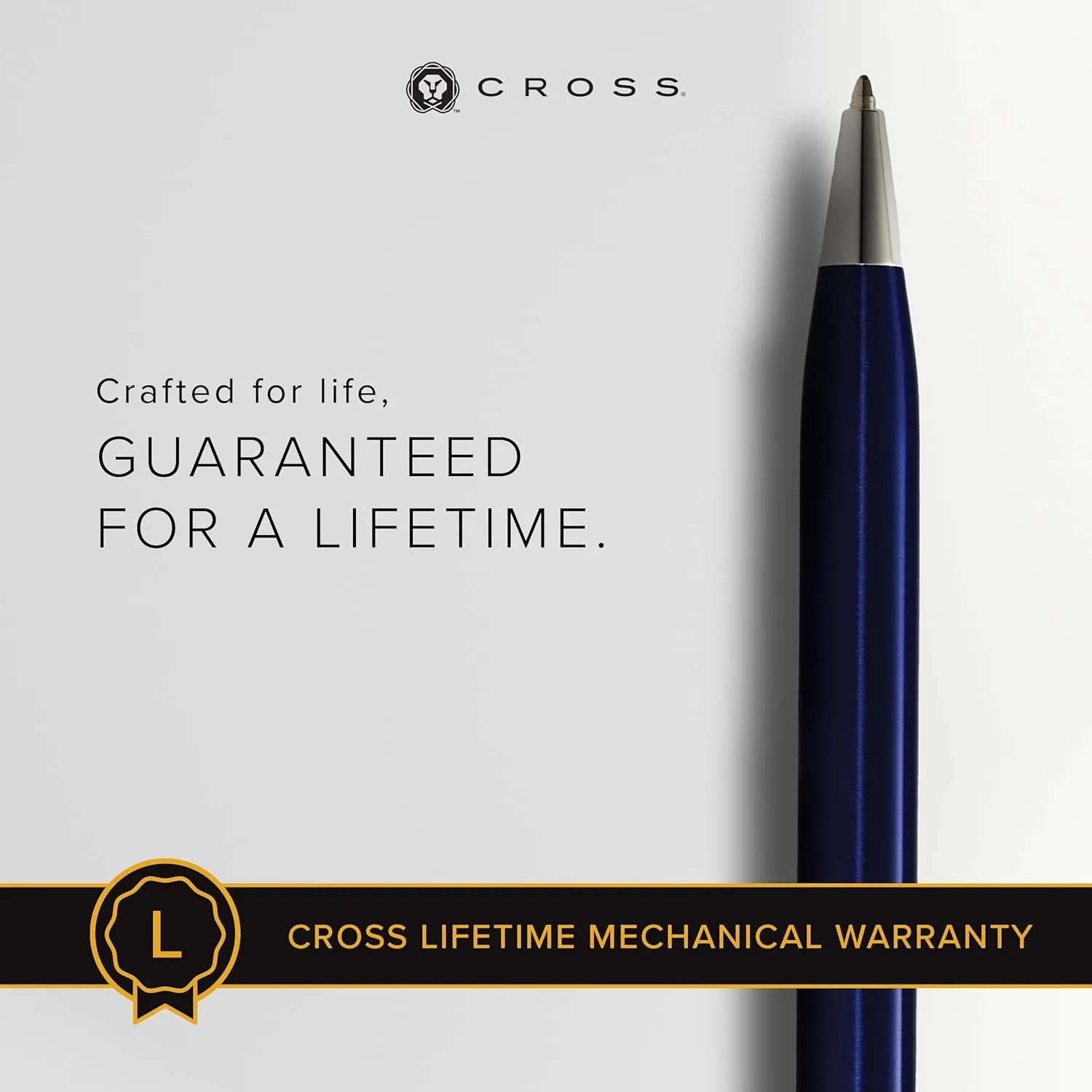 Cross Century II Refillable Ballpoint Pen Presented in a Luxury Gift Box - Medium Point, Black Ink, Translucent Blue & Chrome