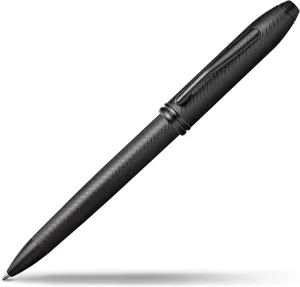 Cross Townsend Refillable Ballpoint Pen Presented in a Luxury Gift Box - Medium Point, Black Ink, Black Micro-knurl