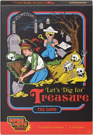 Cryptozoic Entertainment Let’s Dig for Treasure - Push-Your-Luck Card Game - 2-5 Players - Steven Rhodes Artwork - Dynomite Games