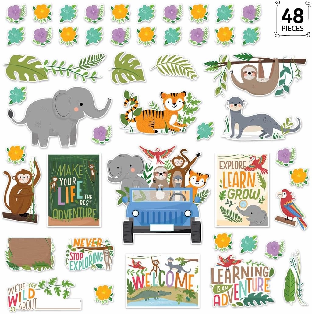 CTP Jungle Friends Bulletin Board Classroom Decorations Top Classroom Decorating Accents (Creative Teaching Press 10917)
