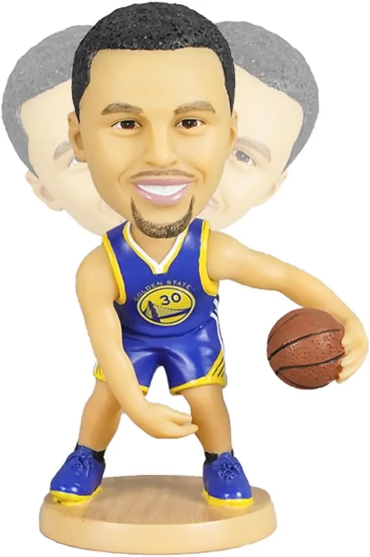 Curry Bobblehead Basketball Action Figure -5.1 in Hand-Painted Resin Warriors Collectible Doll - Perfect Sports Fan Gift - Curry in Iconic 30# Jersey