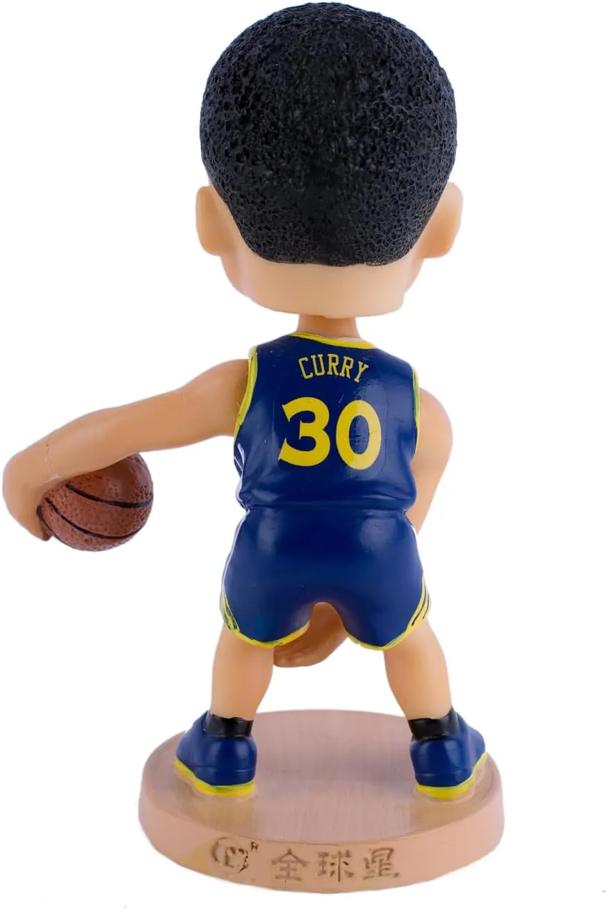 Curry Bobblehead Basketball Action Figure -5.1 in Hand-Painted Resin Warriors Collectible Doll - Perfect Sports Fan Gift - Curry in Iconic 30# Jersey