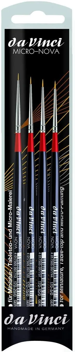da Vinci Watercolor 4270 Brush Set, Black 4 Each