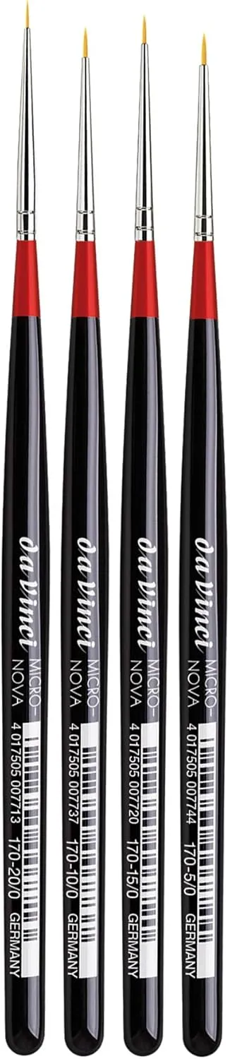 da Vinci Watercolor 4270 Brush Set, Black 4 Each
