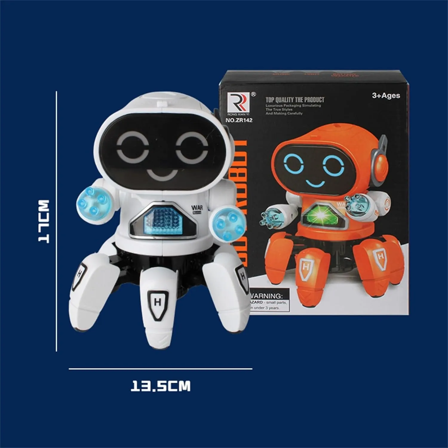 Dancing Robot Music Light Dancing Electric Walking Singing All Direction Movement Dancing Robot Walking Dancing Electronic Robot for Boys and Girls, Standard, Orange