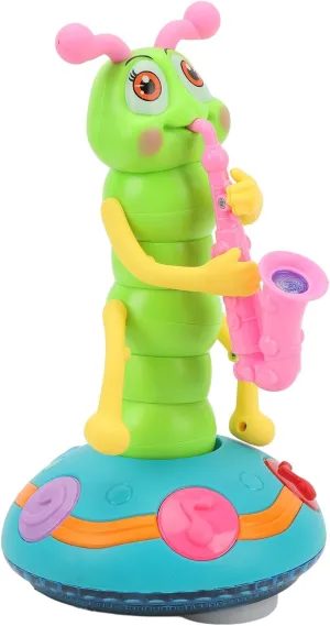 Dancing Singing Toys, Electric Singing Twisting Crawling Toy, Wriggle Twisting Crawling Toy Kids Electric Saxophone Toy with Music and Light For Children