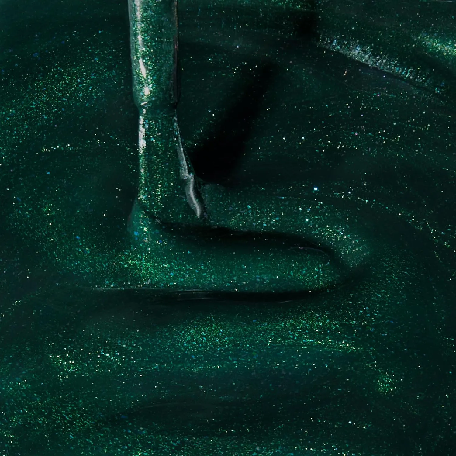 Dazzle Dry Mini Kit 4 Step System - Evergreen - A pine green with blue glitter flecks. Full-coverage glitter. (5 Piece Kit / 5 Manicures)