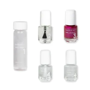 Dazzle Dry Mini Kit 4 Step System - Kaleidoscope - A full coverage metallic fuchsia. Full coverage metallic. (5 Piece Kit / 5 Manicures)