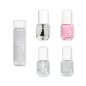 Dazzle Dry Mini Kit 4 Step System - Pinkie's Up, a semi-sheer, pink that's flirty yet formal. Sheer cream. (5 Piece Kit / 5 Manicures)