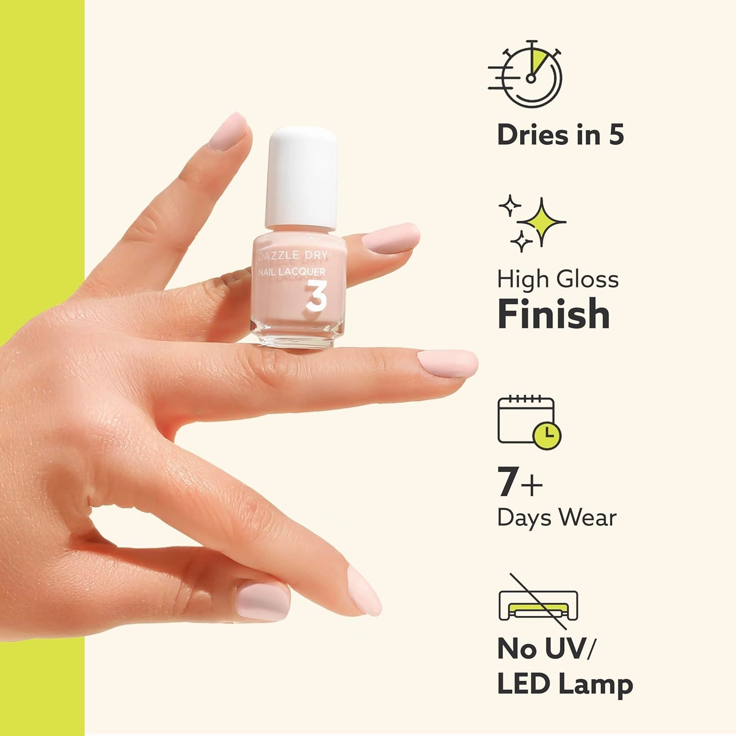 Dazzle Dry Mini Kit 4 Step System - Northern Lights - A full coverage, grey-toned turquoise. Full coverage cream. (5 Piece Kit / 5 Manicures)