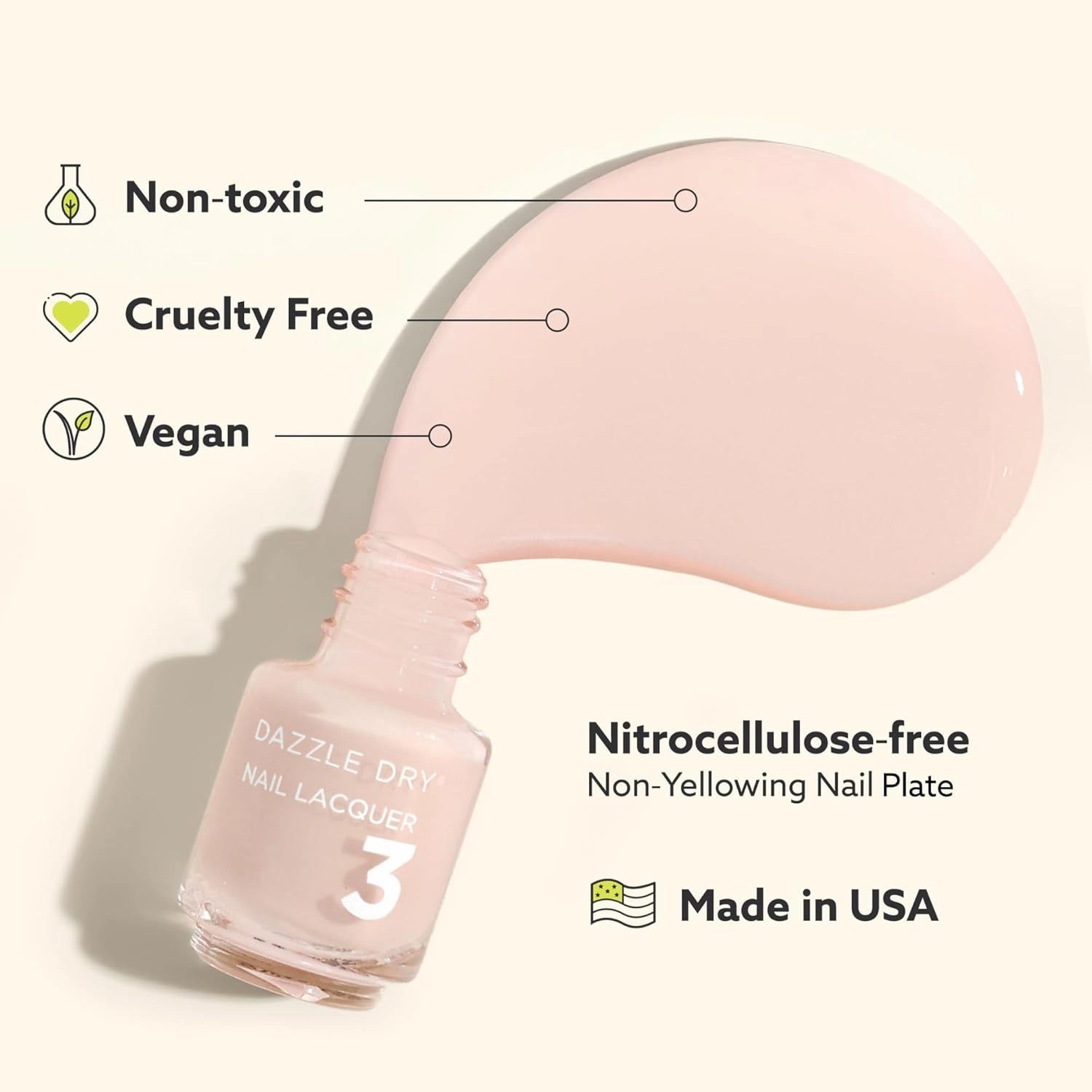 Dazzle Dry Mini Kit 4 Step System - Northern Lights - A full coverage, grey-toned turquoise. Full coverage cream. (5 Piece Kit / 5 Manicures)