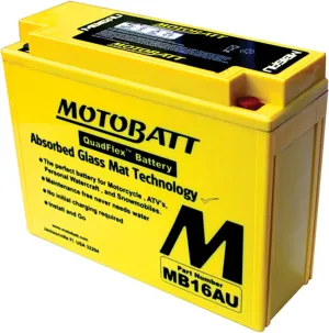 DB Electrical MB16AU Battery Compatible With/Replacement For Motobatt Battery 20.5Ah, Ducati, Yamaha Motorcycle Large