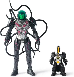DC Comics, Metal Force Brainiac vs. Batman Action Figure Pack, 12-Inch Extra Large Brainiac, Exclusive 4-inch Batman, Includes Character Card, Kids Toys for Boys and Girls Ages 4 and Up