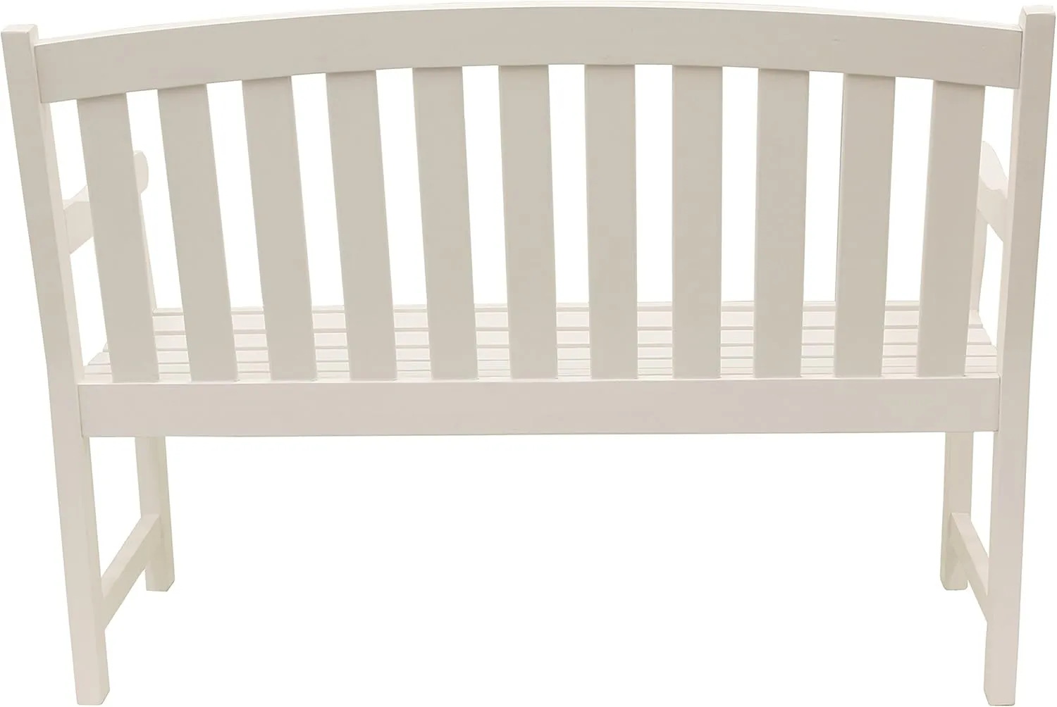 Decor Therapy Marley 2-Seat Outdoor Bench, White