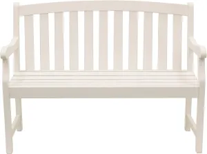 Decor Therapy Marley 2-Seat Outdoor Bench, White