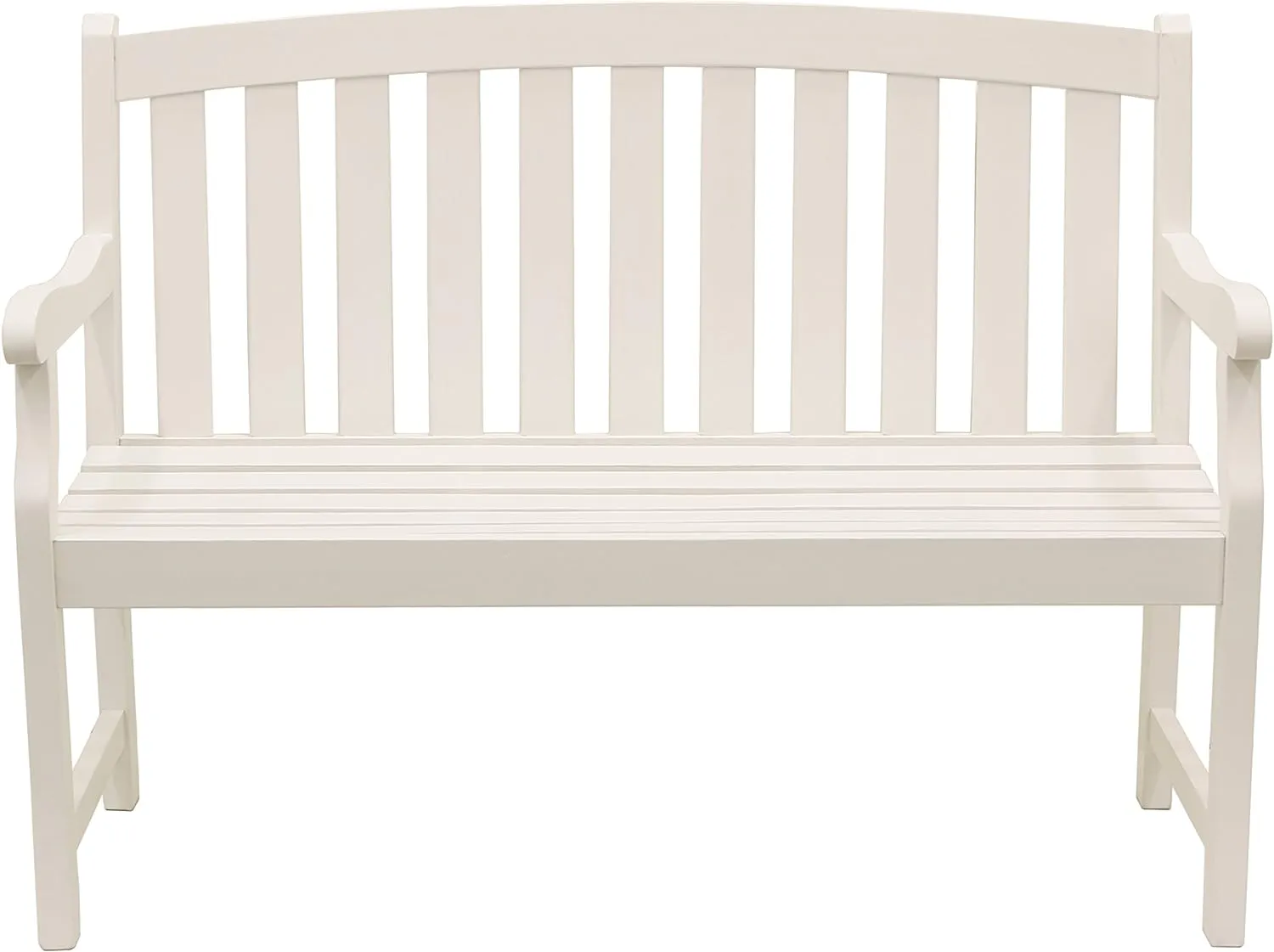 Decor Therapy Marley 2-Seat Outdoor Bench, White