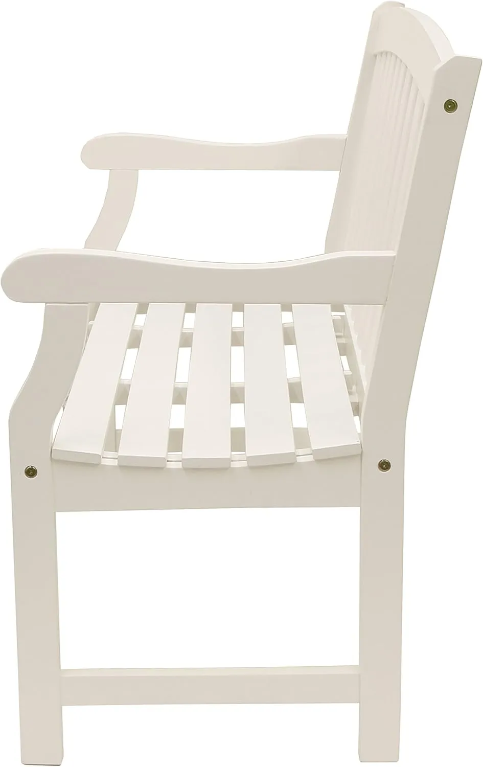 Decor Therapy Marley 2-Seat Outdoor Bench, White