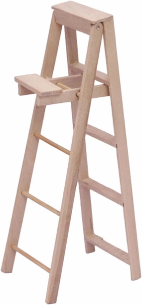 Decorative Miniature Wooden Ladder for Dollhouse Safe and Charming Ornament for House Interiors Present for Miniature Enthusiasts