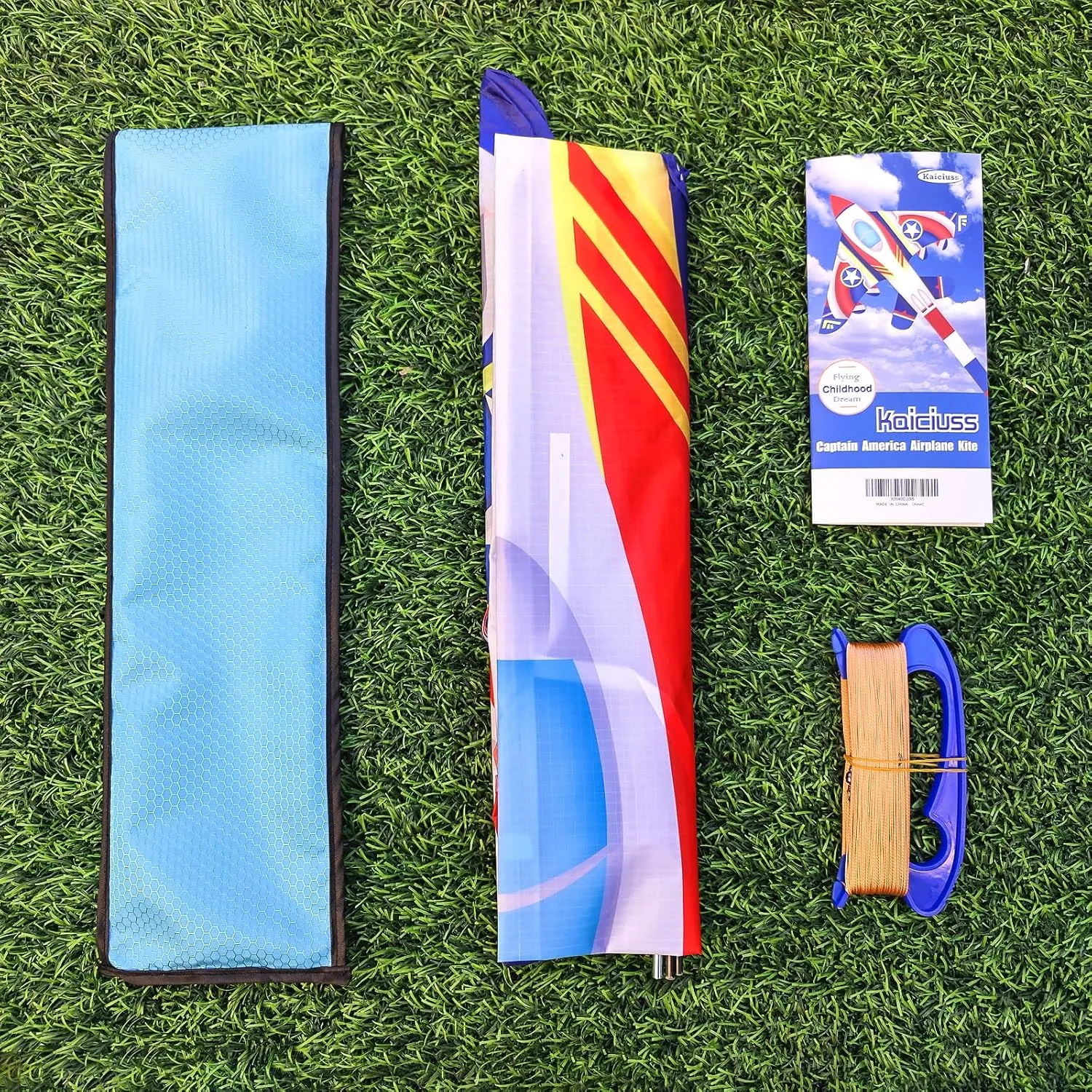 Delta Kite for Kids & Adults - Easy to Fly Large Single Line Beach Kite with 300ft String Handle Included, Perfect for Beginners, Teens