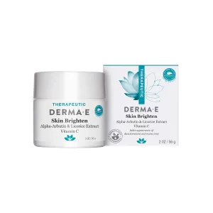 Derma E Skin Brightening Cream – Lightening Cream for Dark Spots – Natural Face and Body Brightener for Age Spots, Hyperpigmentation and Uneven Skin Tone, 2 oz