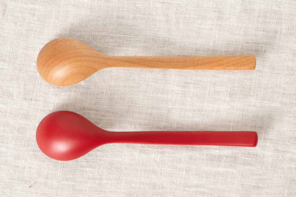 Dessert spoon “ARCH” [ Natural, Red ] / Japanese cherry birch / Ōita-JPN 211142