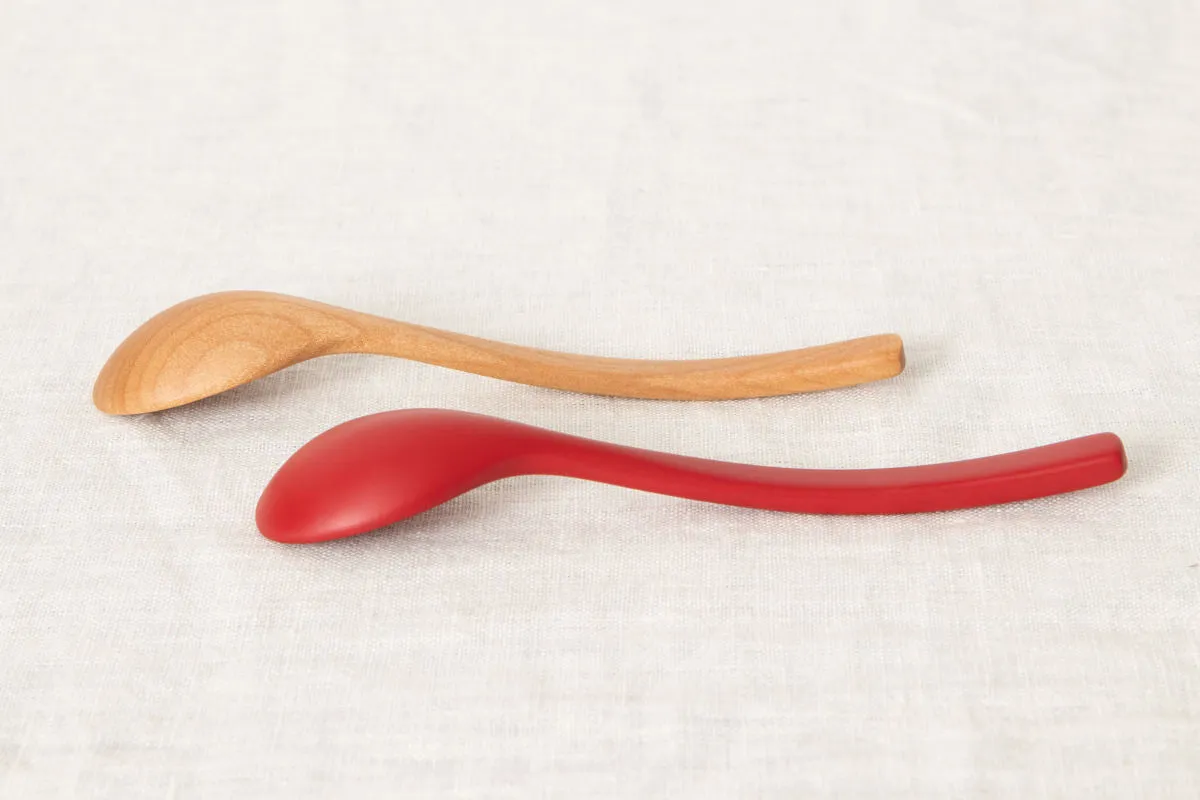 Dessert spoon “ARCH” [ Natural, Red ] / Japanese cherry birch / Ōita-JPN 211142