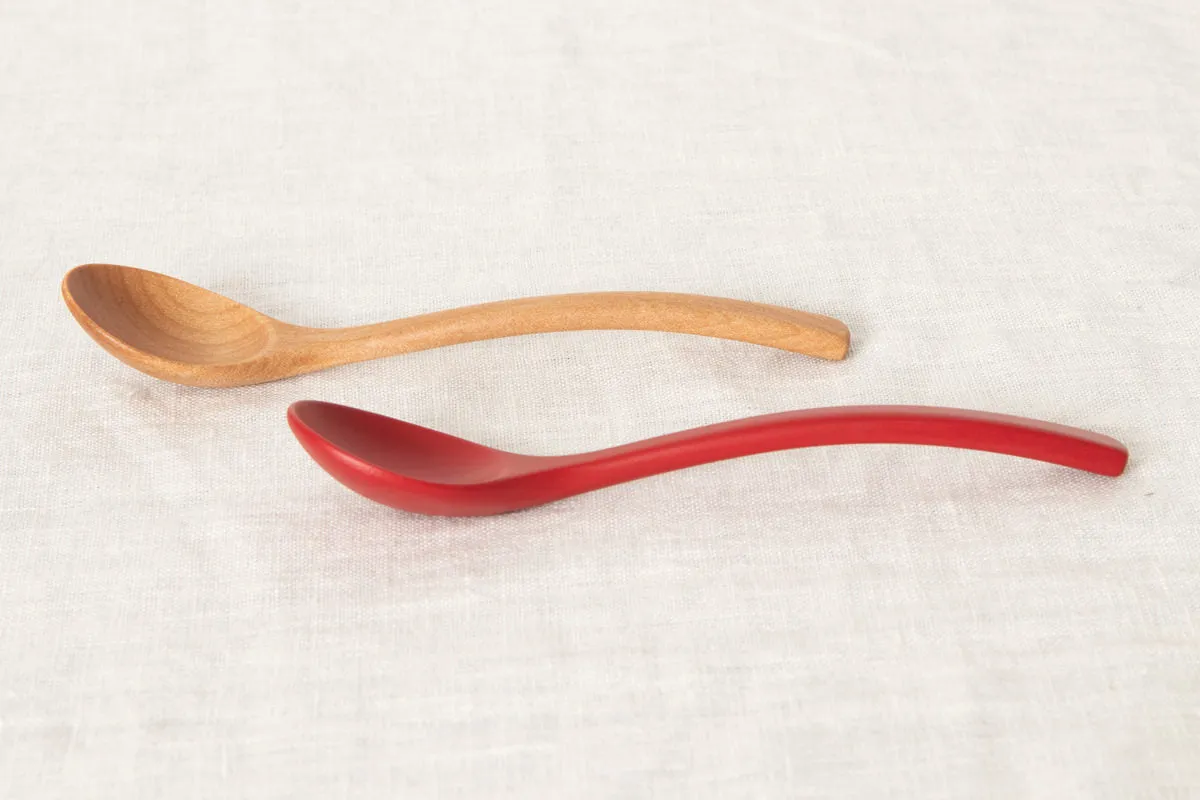 Dessert spoon “ARCH” [ Natural, Red ] / Japanese cherry birch / Ōita-JPN 211142